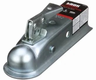 bROK Straight Coupler 1-7/8 inch Ball 2-1/2 inch Channel 2000lb Capacity