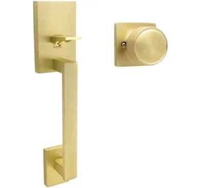 Honeywell Front Entry Door Handle with Interior Knob - Satin Gold