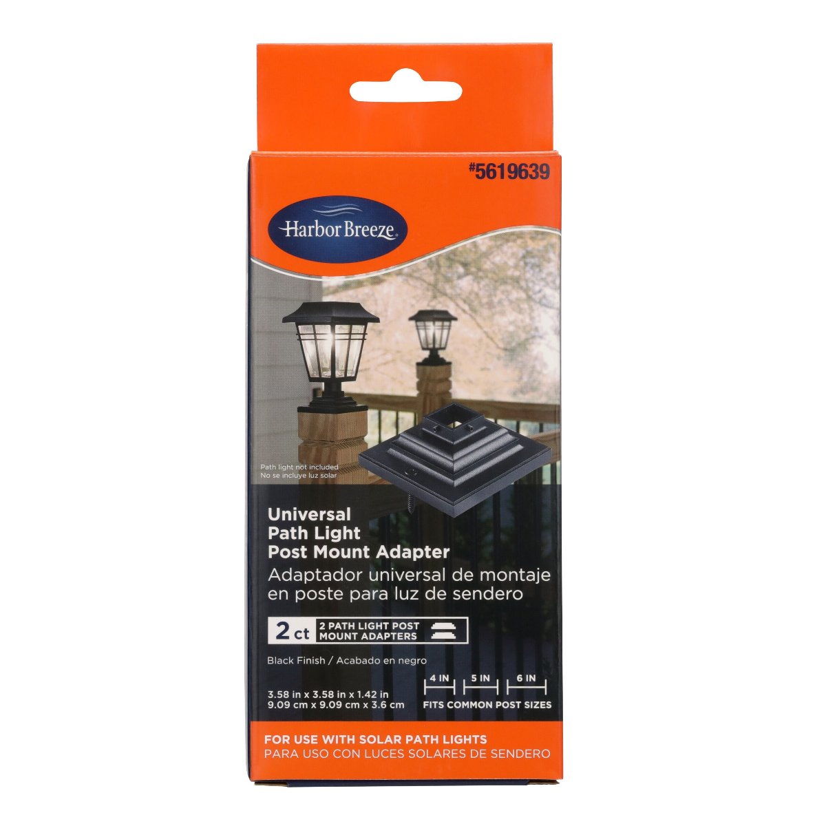 Harbor Breeze Universal Path Light Post Mount Adapter, 2 Count