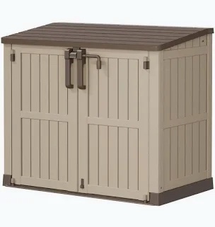 280 Gallon Outdoor Resin Storage Box – 51.1" Wide Horizontal Deck Box with Double Lock & Weatherproof Design