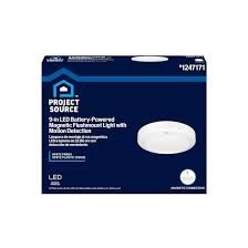 Project Source 9-in LED Battery-Powered Magnetic Flushmount Light with Motion Detection