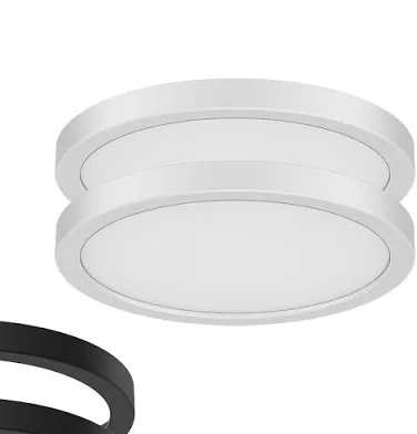 Project Source 7.5-in LED Round Flushmount Lights (2-Pack)