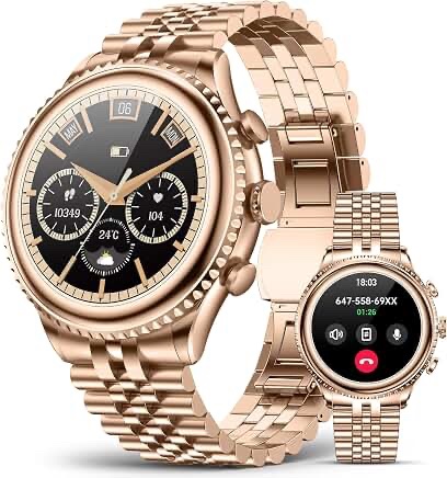 (BLACK)SOUYIE 2025 Rotating Bezel Smart Watch for Men