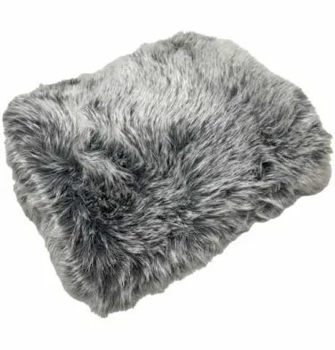 HORIMOTE HOME Faux Fur Blanket (Silver Grey, 50"x60")