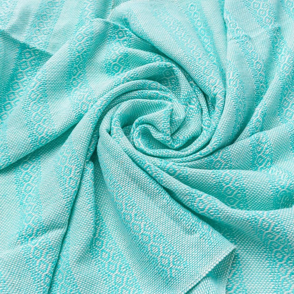 DECOLJRE Turkish Beach Towel - Cyan Diamond