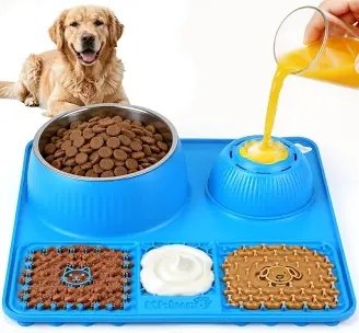 Kklun 3-in-1 Removable Slow Feeder Bowl