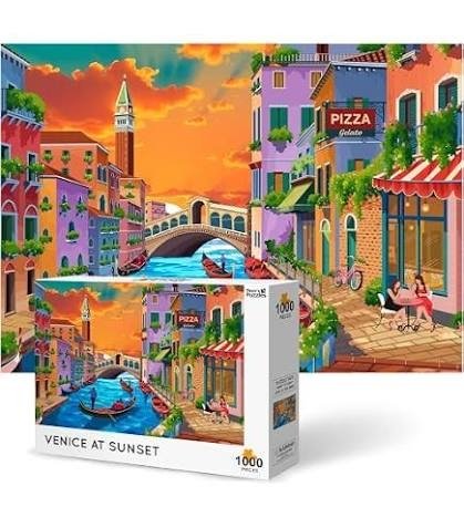 Theo's Puzzle Venice at Sunset 1000 Piece Jigsaw Puzzle