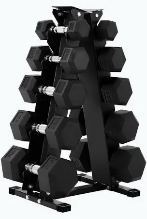 Heavy-Duty Dumbbell Rack 480 lbs Capacity β Space-Saving Tiered Stand for Home Gym Organization, Commercial Use, Fits 10 Dumbbells, Durable Steel Construction, Safety & Professional Storage