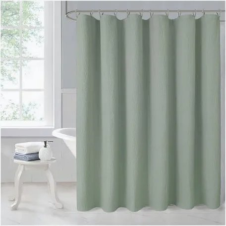 OWENIE HFG Waffle Shower Curtain 7272 Sage Green