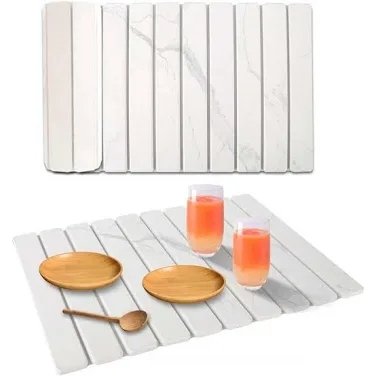 SHUSHIYAJU Dish Drying Mat - Natural Home & Kitchen Drying Mat