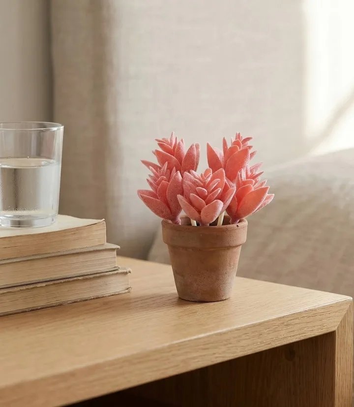Solsew Assorted Artificial Succulents Greenery Decor (Pink, Blush Style)