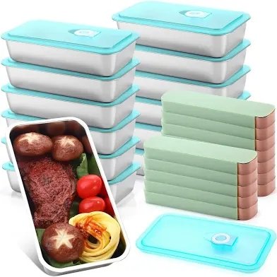 Vesici 12 Pack 304 Stainless Steel Food Containers