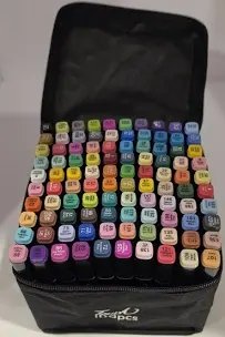 Touch Art Marker Set 100pcs in Carrying Case