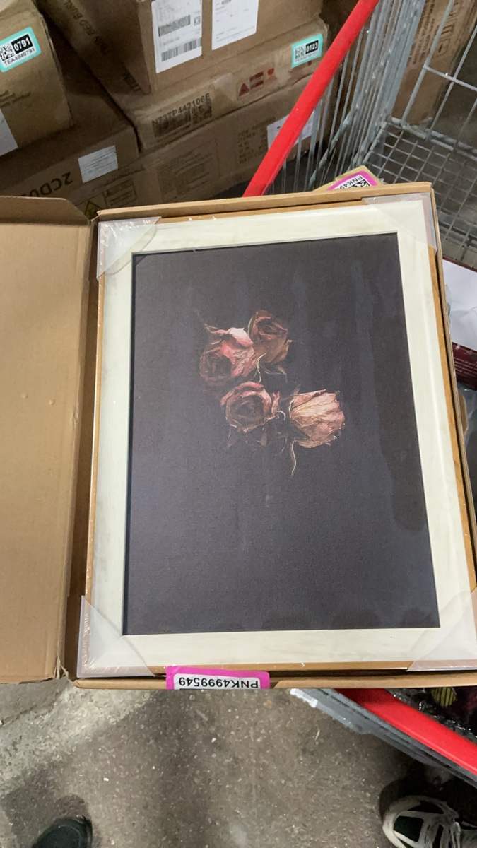 KISSFOX Vintage Framed Wall Art, 12" x 16" Natural Frame