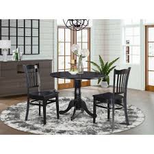 Maytham Piece Drop Leaf Solid Wood Rubberwood Dining Set