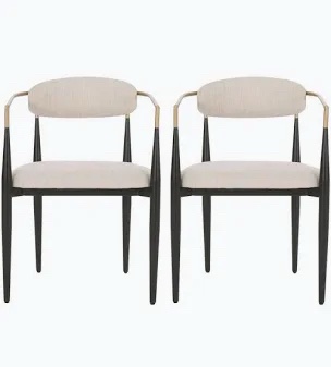 Nayalis Low Back Upholstered Dining Chairs (Set of 2)