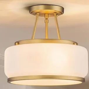 Akima Glass Semi Flush Mount Lighting Fixture
