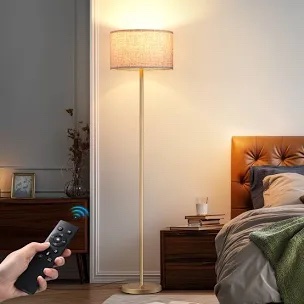 63.6" Standard Floor Lamp With Remote Control And Bulb Included