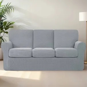Polyester Box Cushion Sofa Slipcover