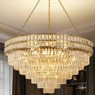 Imma Crystal Empire Chandelier with Crystal Accents