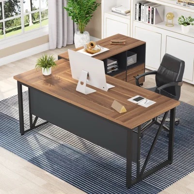 Dineke L-Shape Executive Desk