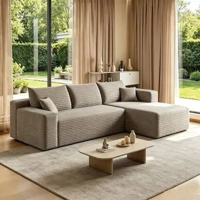 Unbranded L-Shaped Living Room Sofa (Box 2 of 2 only)