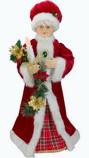 Holiday Christmas Animated Standing Mrs. Claus Figure