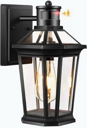 Vianis Lighting Motion Sensor Outdoor Wall Sconce V81091