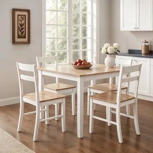 Table and 4 Chairs Set