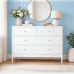 4-Drawer Dresser in White, Model C8471DR-WT