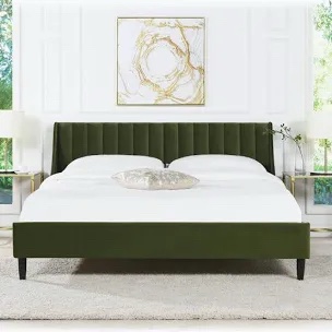 Bed C.King Olive Green, 2-Piece Set