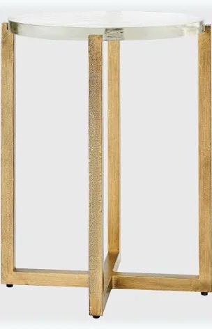 Ice Block Table-Oval-Antique Gold