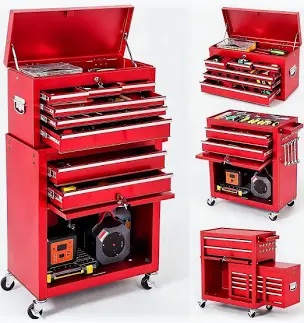 Garvee 35GFMREU Brownish Red Large Capacity Tool Chest/Cabinet