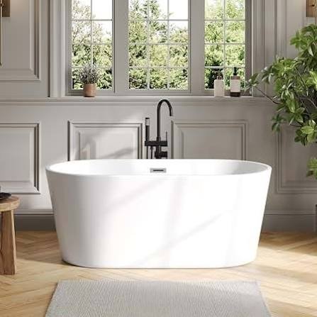 Sterling Spectacle 60" FS Fluted Shroud - Bath Only, White