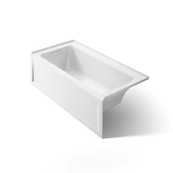Kohler Archer 60x30 3-Flange Bath - White