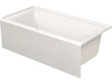 Duravit Architec 66"x32" Bathtub with Integrated Panel and Tile Flange, Right Drain