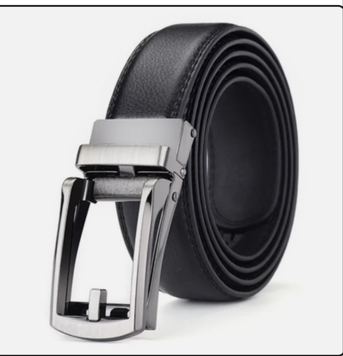 VANNANBA Men's Reversible Belt, Adjustable, Black