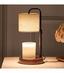 Keysays Candle Warmer Lamp with Timer, Linen Fabric Shade