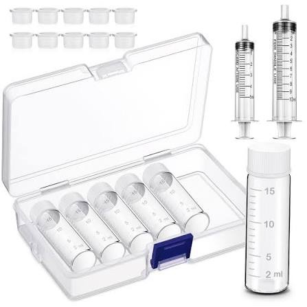 Baderke 6 Pcs Liquid Medicine Travel Essentials Accessories Set (15 ml, Clear)