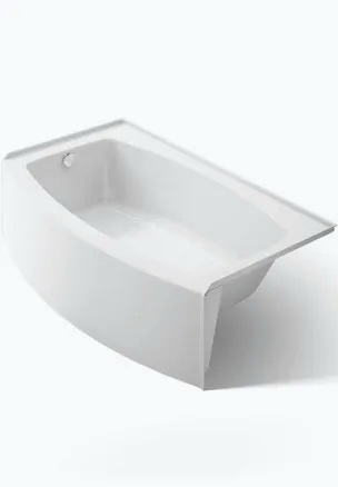 Kohler Expanse 5' Curved Apron Bath, Left-Hand Drain, White