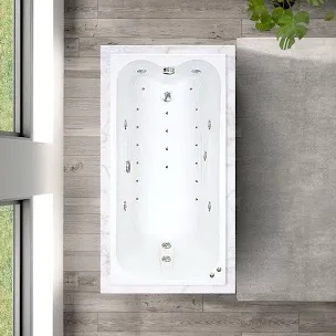Jacuzzi Luxury Bath LNS6032BLXXXXW 60" x 32" Left Hand Drain Bathtub with Skirt in White