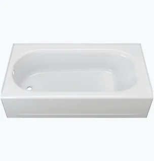American Standard Luxury Ledge - White, 1524 x 864 x 356mm