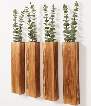 MKF Decorative Wooden Vase Set (4) - GB44DB