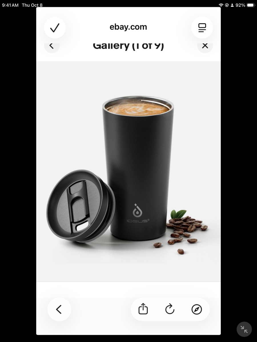 Ideus Insulated Stainless Steel Coffee Travel Mug
