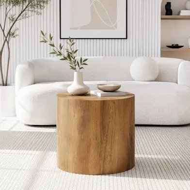 Cylindrical Patterned Side Table CT-406-4040-W