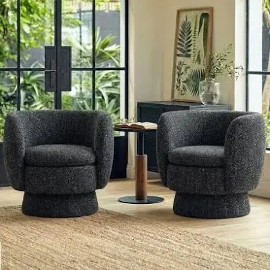 Caidee Upholstered Swivel Accent Chair