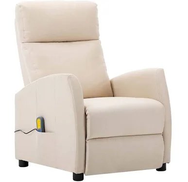 Electric 2-point Massage Upholstered Push Back Recliner (Box 1 only)