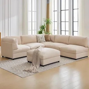 Box 2/3 110" Modular Sectional Sofa, 6-Seat