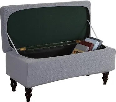 FUANGUI Ottoman Cover, Large, Grey