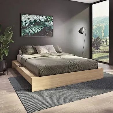 Zen OMEGA Platform Bed + Headboard (Set of 2)